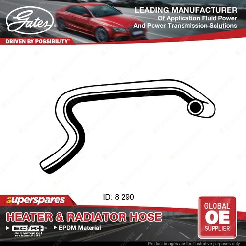 Gates Heater Hose for Toyota Cressida MX83 3.0L 10/88-01/93 Length 290mm