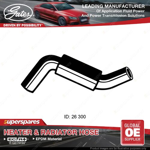 Gates Lower Radiator Hose for Holden Barina MH MF 1.3L 300mm 89-94