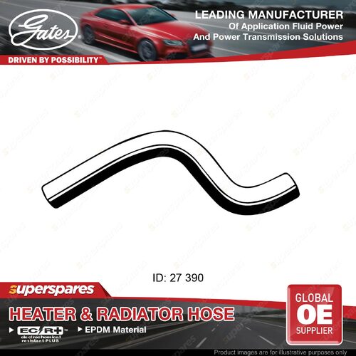 Gates Upper Radiator Curved Hose for Mazda 323 Protege BA 1.6L 390mm 08/94-09/98