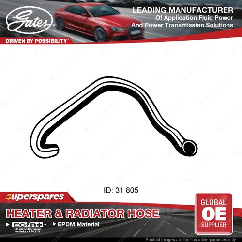 Gates Lower Radiator Curved Hose for Audi A3 8P1 8PA 2.0L 103KW 05-08