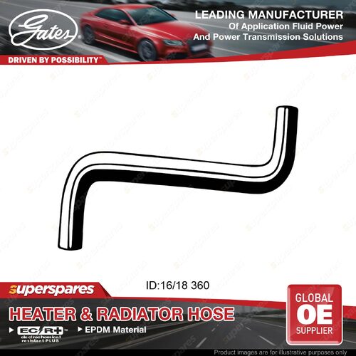 Gates Heater Hose for Mazda Eunos 121 DB 1.3L B3 1990-97 Length 360mm