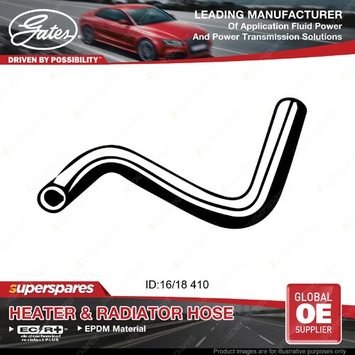 Gates Heater Hose for Toyota Hilux VZN167R 3.4L DOHC 5VZFE 02-1456