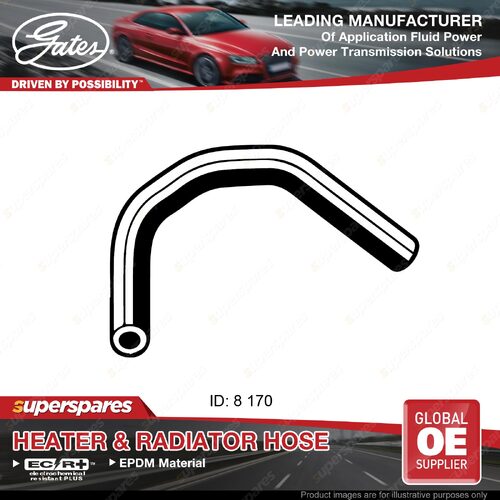 Gates Molded Heater Hose for Nissan Pulsar N14 1.6L 66KW 75KW 170mm