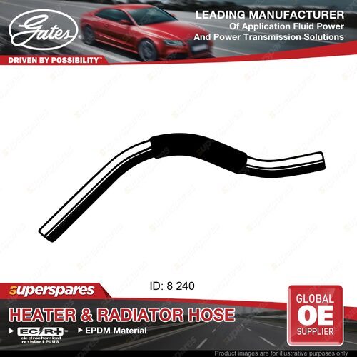 Gates Molded Heater Hose for Toyota Cressida MX83 3.0L Length 240mm Bypass tube