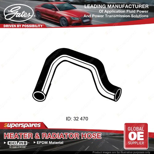 Gates Lower Radiator Curved Hose for Toyota Hiace RH25-32 2.0L from radiator