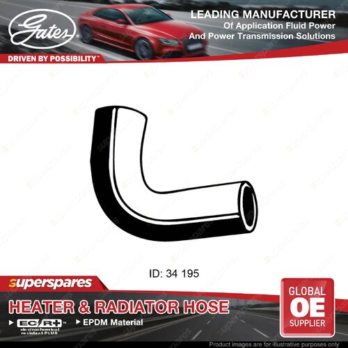 Gates Upper Radiator Curved Hose for Daewoo Lanos KLAT with air conditioning