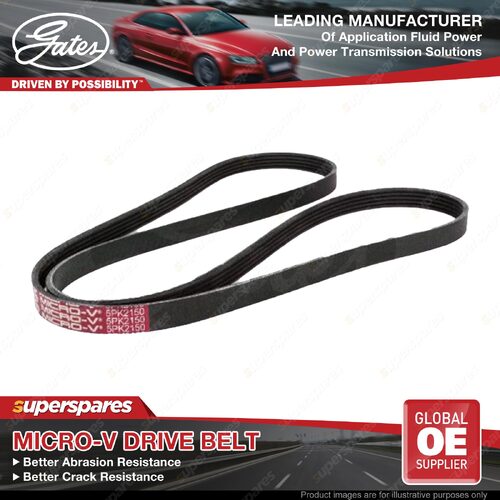 Gates Alternator Micro-V Drive Belt for Buick Century AH35 2.2L 87KW 2150mm