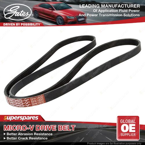 Gates Alternator Micro-V Drive Belt for Kia Ceed ED Rio JB 1.5L 1.6L 81KW 85KW