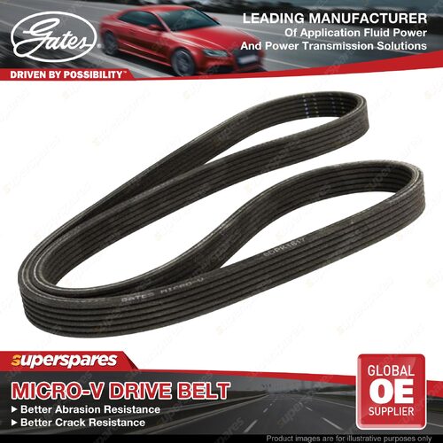 Gates Alt Micro-V Drive Belt for BMW 116d 118d 120d 123d E81 E82 E87 E88 w/o EPS