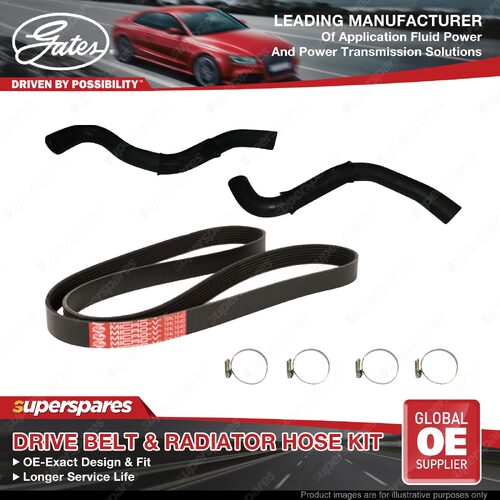 Gates Drive Belt & Radiator Hose Kit for Nissan Patrol Y61 GR GU 3.0 116KW 118KW