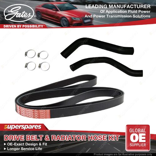 Gates Drive Belt & Radiator Hose Kit for Toyota Land Cruiser Prado GRJ120 4.0L