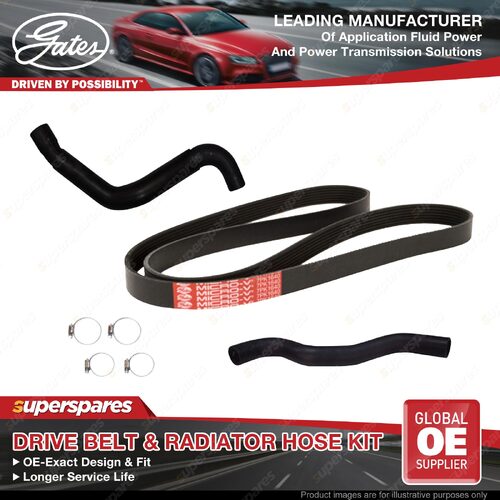 Gates Drive Belt & Radiator Hose Kit for Nissan Patrol GR TY61 GU Y61 3.0L 118KW