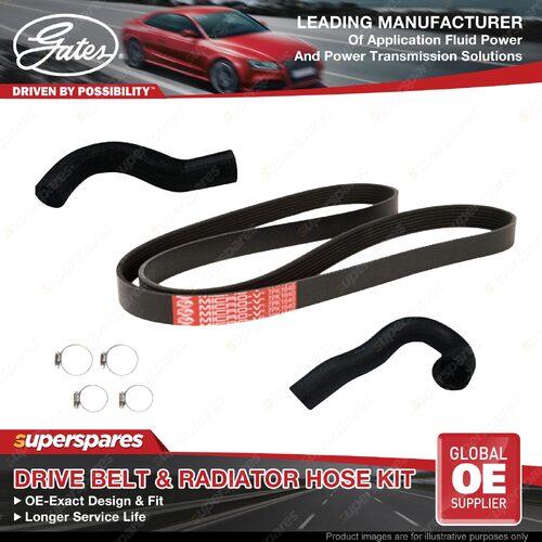 Gates Drive Belt & Radiator Hose Kit for Nissan Navara D22 ZD30 3.0L 110KW 01-08