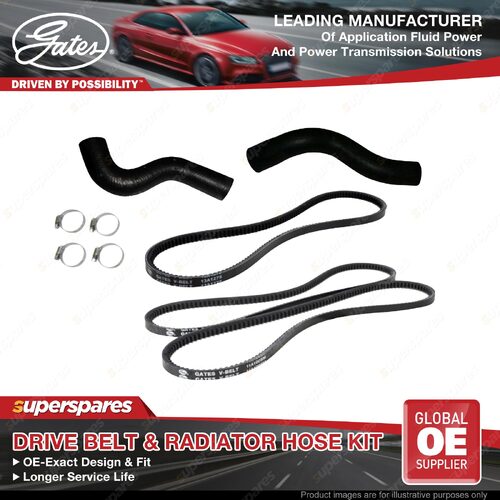 Gates Drive Belt & Radiator Hose Kit for Toyota Landcruiser HZJ75 HZJ 78 79 4.2L