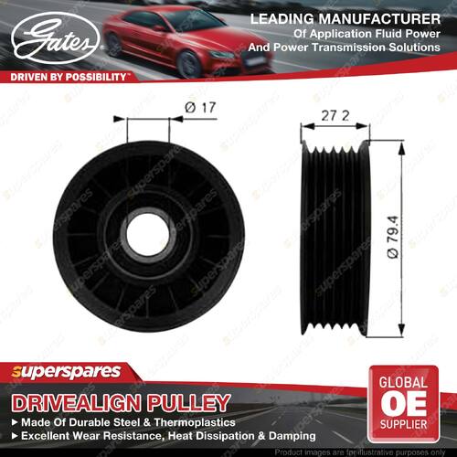 Gates Upper Alternator Idler Pulley for Ford Falcon EF 4.0L 164KW 94-96