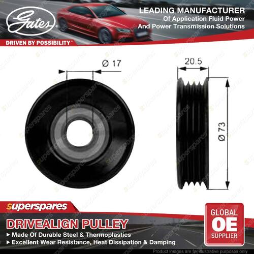 Gates A/C Idler Pulley for Subaru Liberty Outback BD BE BG BL BP BH 2.0 2.2 2.5L