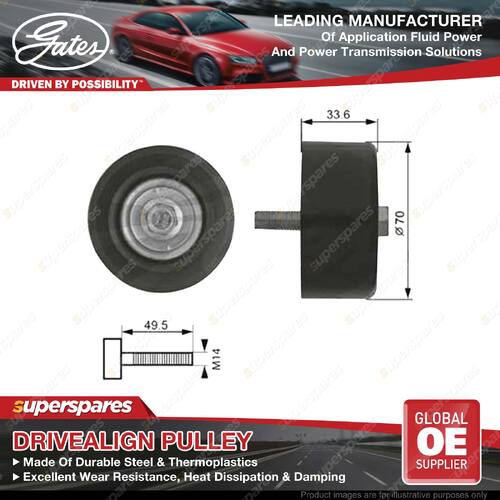 Gates Alt Idler Pulley for Toyota Land Cruiser Prado GDJ150 Hiace TRH Fortuner