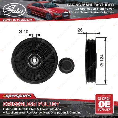 Gates DriveAlign Idler Pulley for Volvo V40 645 2.0L 103KW 07/95-08/99