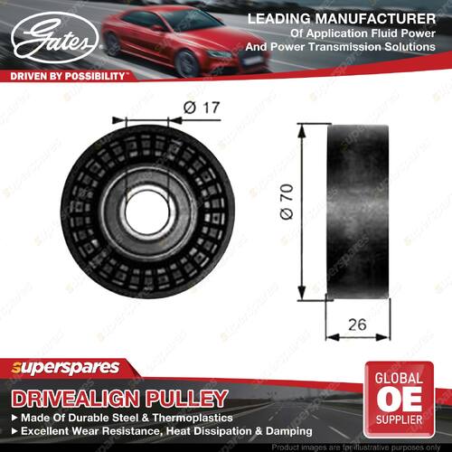 Gates Alt Idler Pulley for Chrysler 300C LX LE Grand Voyager RT 3.3L 3.8L 5.7L