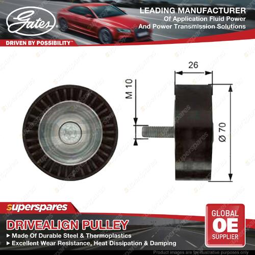 Gates DriveAlign P/S Idler Pulley for Alfa Romeo 159 939 2.4L 154KW 07-12