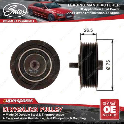 Gates Alternator Idler Pulley for Audi A1 8X1 8XA 1.4L 136KW 11/11-04/15