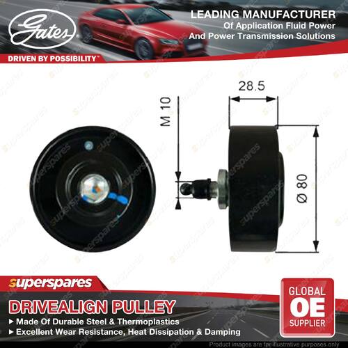 Gates Alt Idler Pulley for Toyota Hilux KUN 15 25 KDN 145 150 170 Hiace KLH KDH