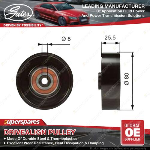 Gates DriveAlign Idler Pulley for Mercedes Benz 190 W201 2.5L 66KW 69KW 84-93