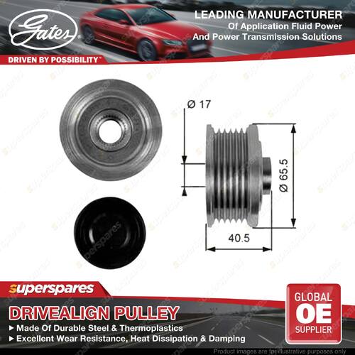 Gates DriveAlign Overrunning Alternator Pulley for Saab 9-3 YS3F 1.9L 07-15