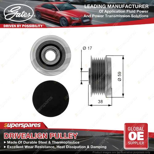 Gates Overrunning Alternator Pulley for Fiat 500 312 Panda 150 1.3L 55KW