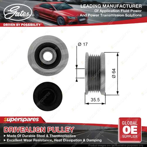 Gates DriveAlign Overrunning Alternator Pulley for Kia Sportage KM 2.0L 04-10