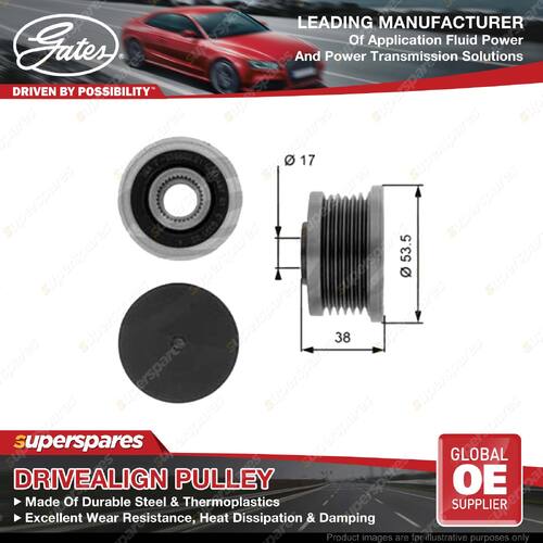 Gates DriveAlign Overrunning Alternator Pulley for Renault Trafic FL0B FL0C FL0K