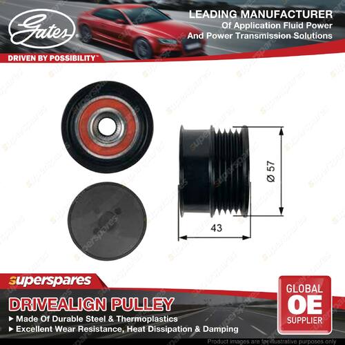 Gates DriveAlign Overrunning Alternator Pulley for Holden Astra AH TS 2.0L 2.2L