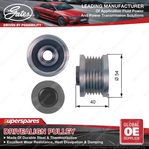 Gates DriveAlign Overrunning Alternator Pulley for Nissan X-Trail T31 Lafesta