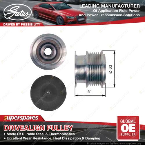 Gates Overrunning Alternator Pulley for Volvo S60 134 V60 155 157 XC60 156