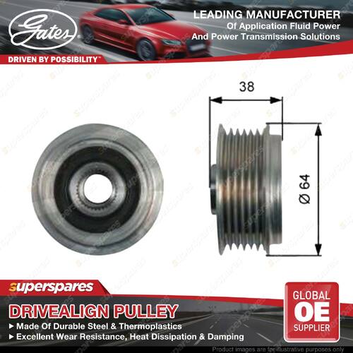 Gates Overrunning Alternator Pulley for Hyundai ix35 LM EL i45 YF Sonata NF