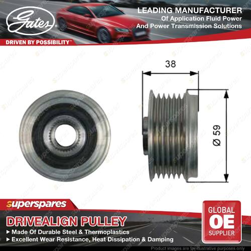 Gates Overrunning Alternator Pulley for Hyundai ix35 LM Santa Fe CM 2.4L