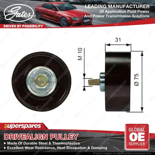 Gates Alternator Idler Pulley for Nissan Skyline V36 3.7L 243kW RWD Petrol 13-14