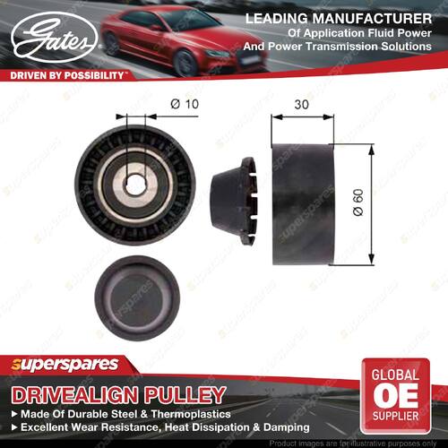 Gates Alternator Idler Pulley for Opel Vivaro 05 1.6L FWD Diesel CDTi 2014-2019