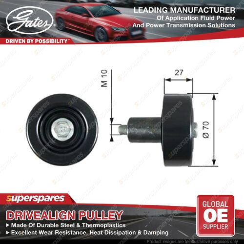 Gates DriveAlign Idler Pulley for Kia Carnival Sorento Sportage OD 70mm