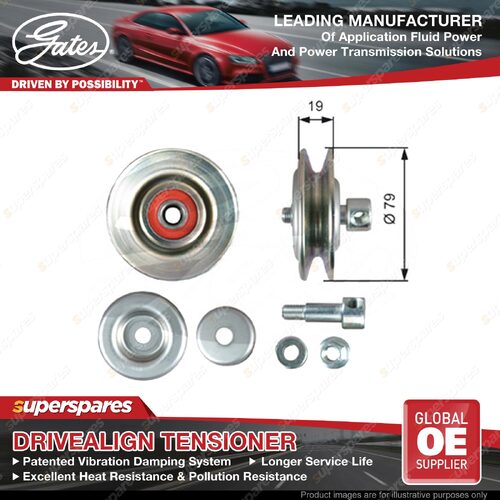 Gates DriveAlign Tensioner for Nissan Navara D22 2.5L 98KW 4WD YD25DDTi 02-15