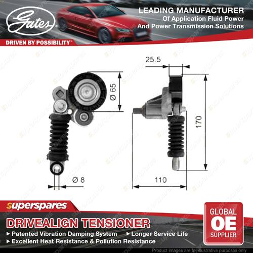 Gates DriveAlign Alternator Belt Tensioner for Renault Clio CB 2.0L 2000-2005