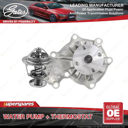 Gates Water Pump + Thermostat Kit for Mazda BT50 UNY0 Bounty B-series Proceed