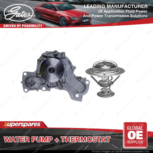 Gates Water Pump + Thermostat Kit for Mitsubishi Pajero NS 3.8L 184kW 4WD Petrol