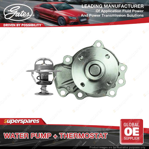 Gates Water Pump + Thermostat Kit for Nissan 200SX S15 2.0L 147kW RWD Petrol