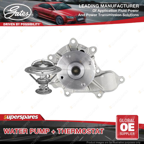 Gates Water Pump + Thermostat Kit for Nissan Navara D22 2.5L 98kW Diesel 2001-On