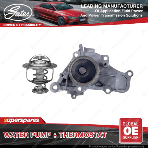 Gates Water Pump + Thermostat Kit for Proton Persona C98L 1.6L 83kW FWD Petrol