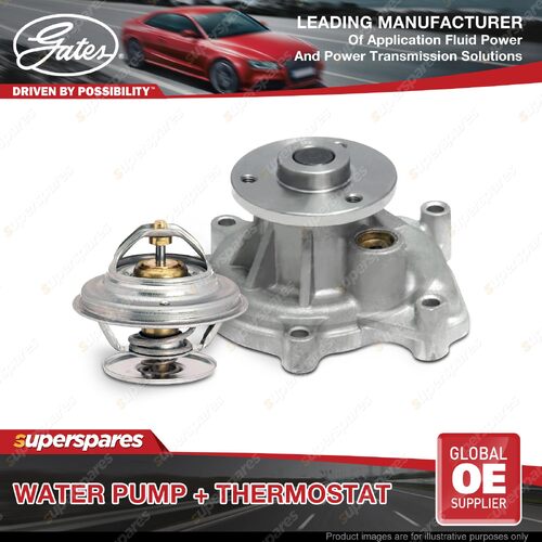 Gates Water Pump + Thermostat for Toyota Hilux KZN165 Hiace KLH 12 22 28 Granvia