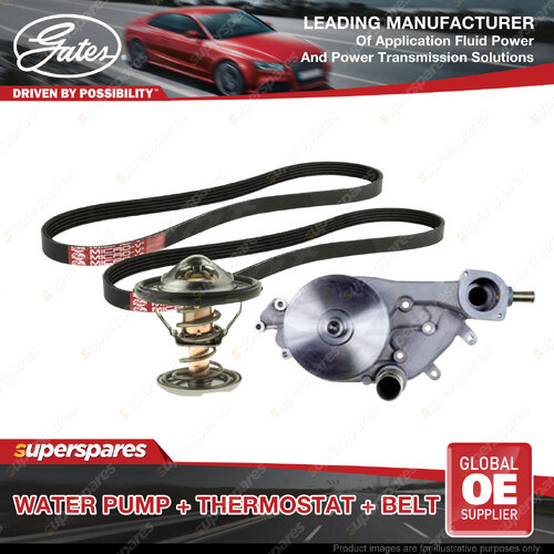 Gates Water Pump + Thermostat + Belt Kit for Holden Calais VE Caprice WM 6.0L