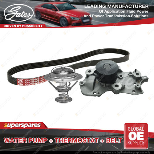 Gates Water Pump Thermostat Belt Kit for Hyundai Santa Fe CM 2.7L 139kW 05-12