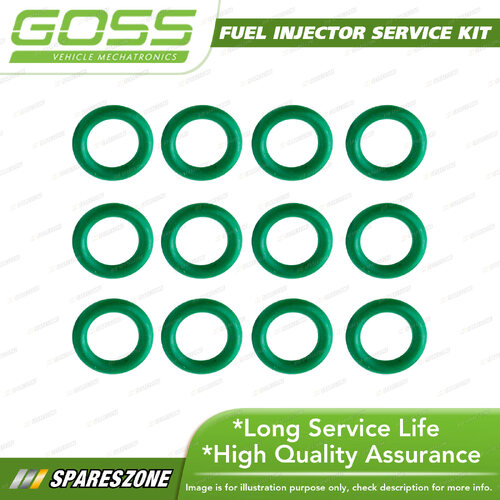 Goss Fuel Injector Repair Kit - Injector Seal Upper Pack 12 ID 7.5mm